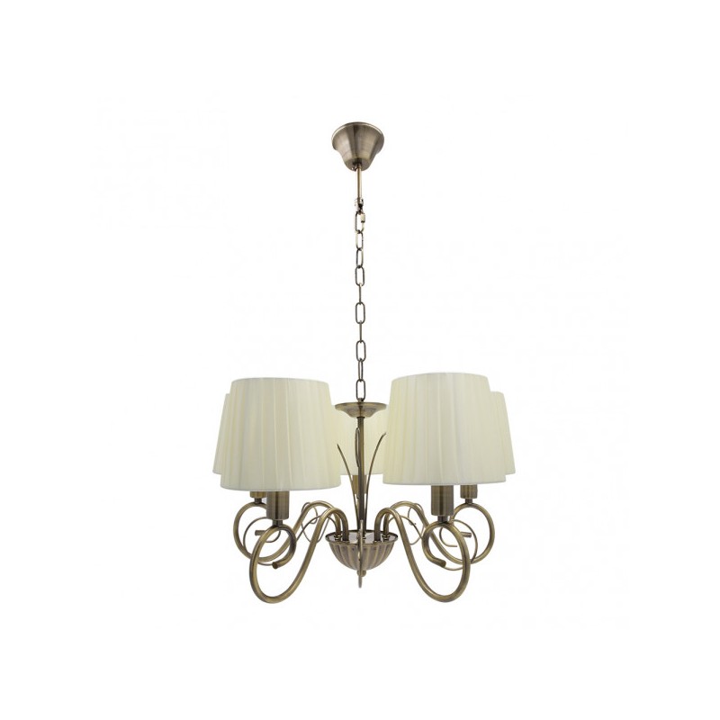 Lámpara Amsterdam 5xE14 cuero Fabrilamp